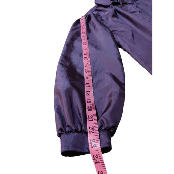 VINTAGE Blouse Top M/L Iridescent Purple Retro Office Career Special Event‎ VTG - Picture 5 of 10